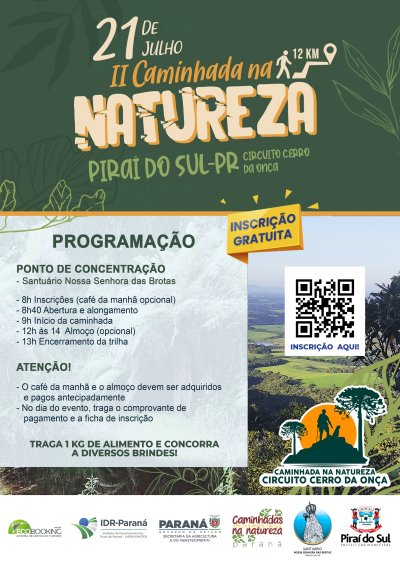 II CAMINHADA NA NATUREZA CIRCUITO CERRO DA ONÇA Instituto de