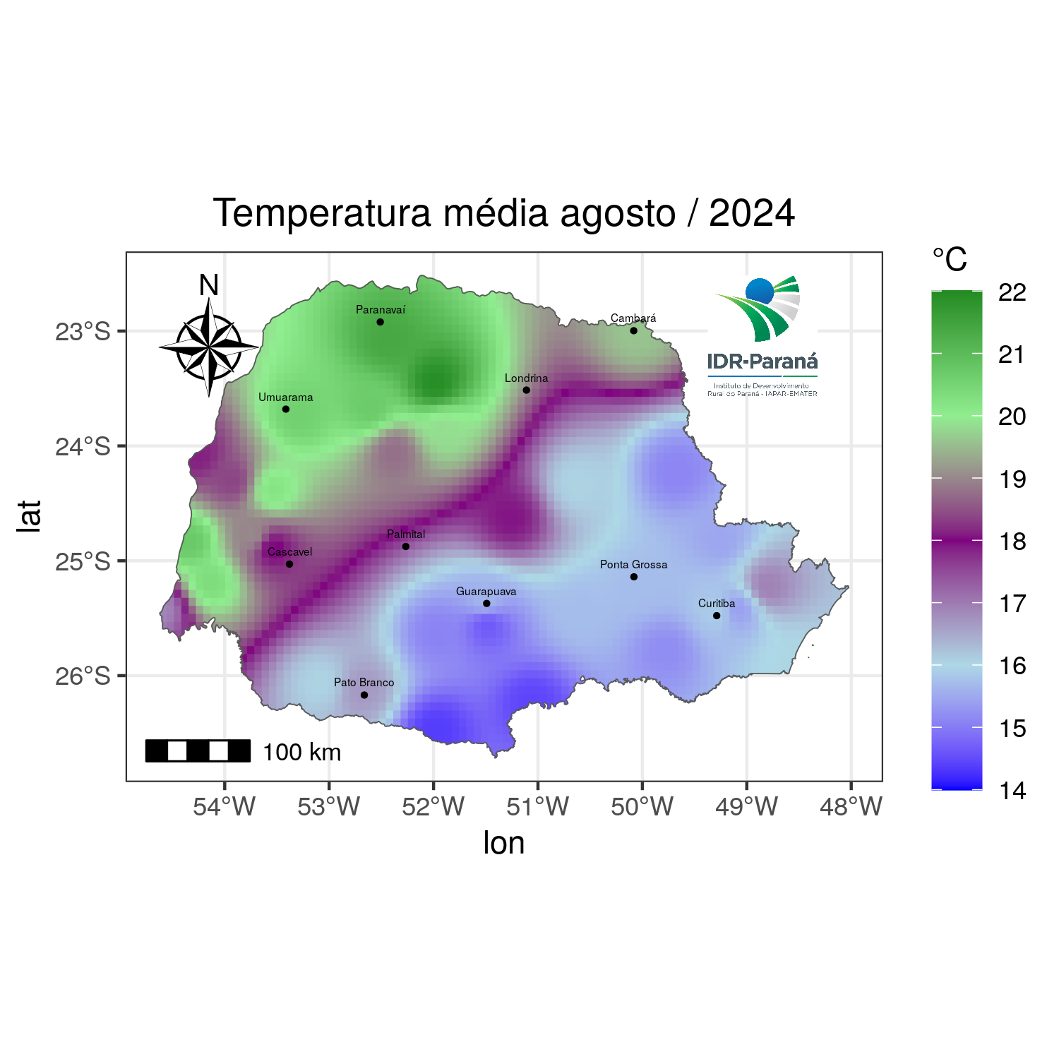 Temperatura média mensal