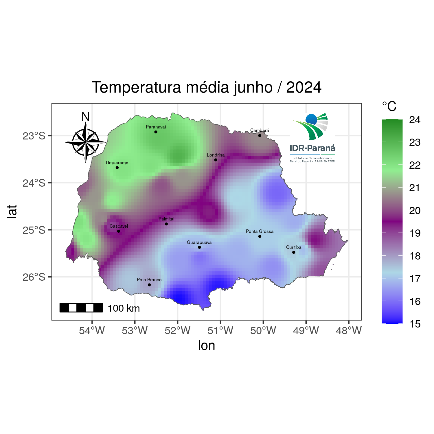 Temperatura média mensal