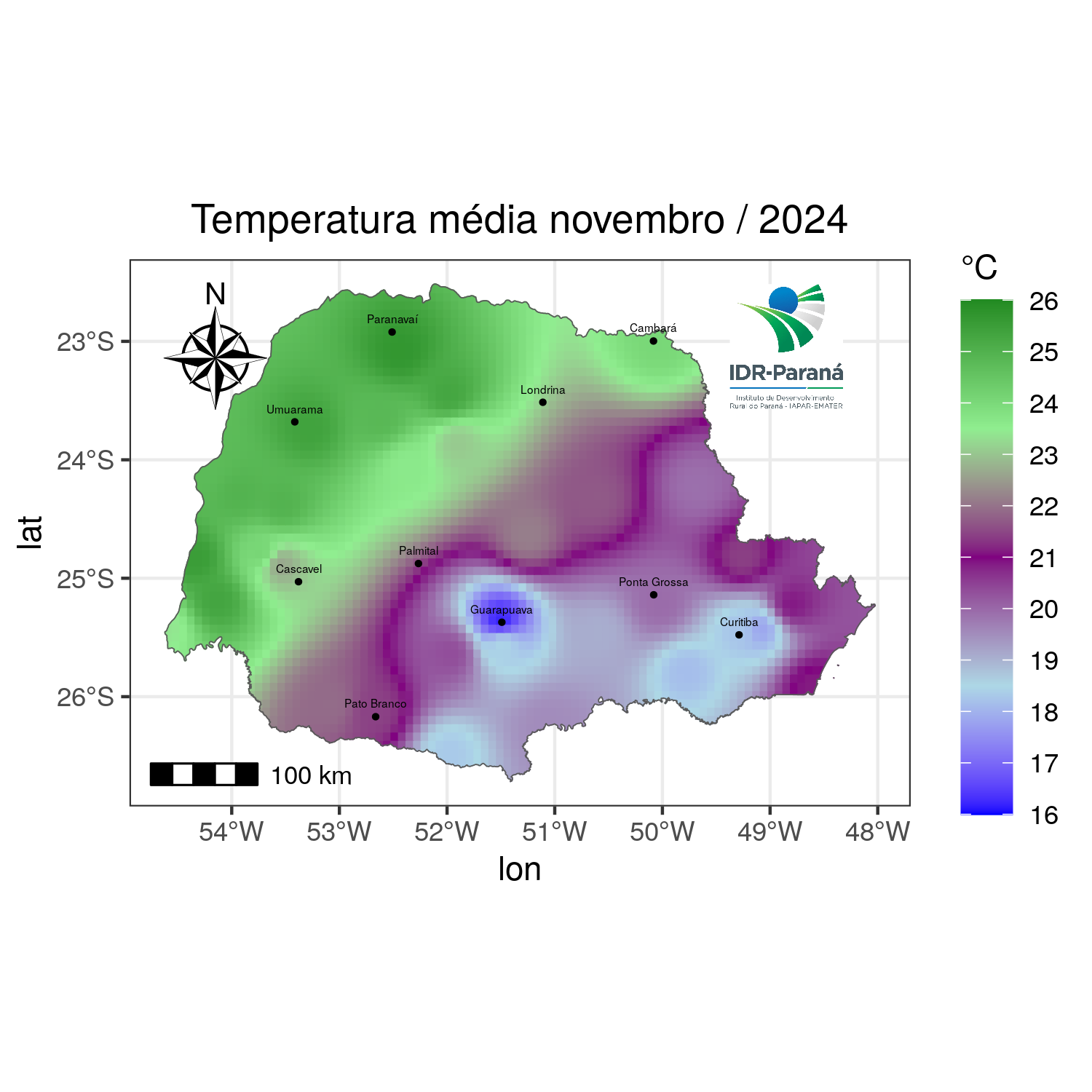 Temperatura média mensal